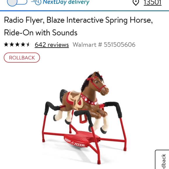 radio flyer rocking horse walmart